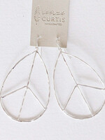 Leslie Curtis Jewelry Lilah- Silver Peace Earring 2.5"