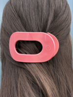 Teleties Medium Round Flat Hair Clip- Calming Coral