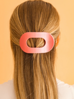 Teleties Large Round Flat Hair Clip- Calming Coral