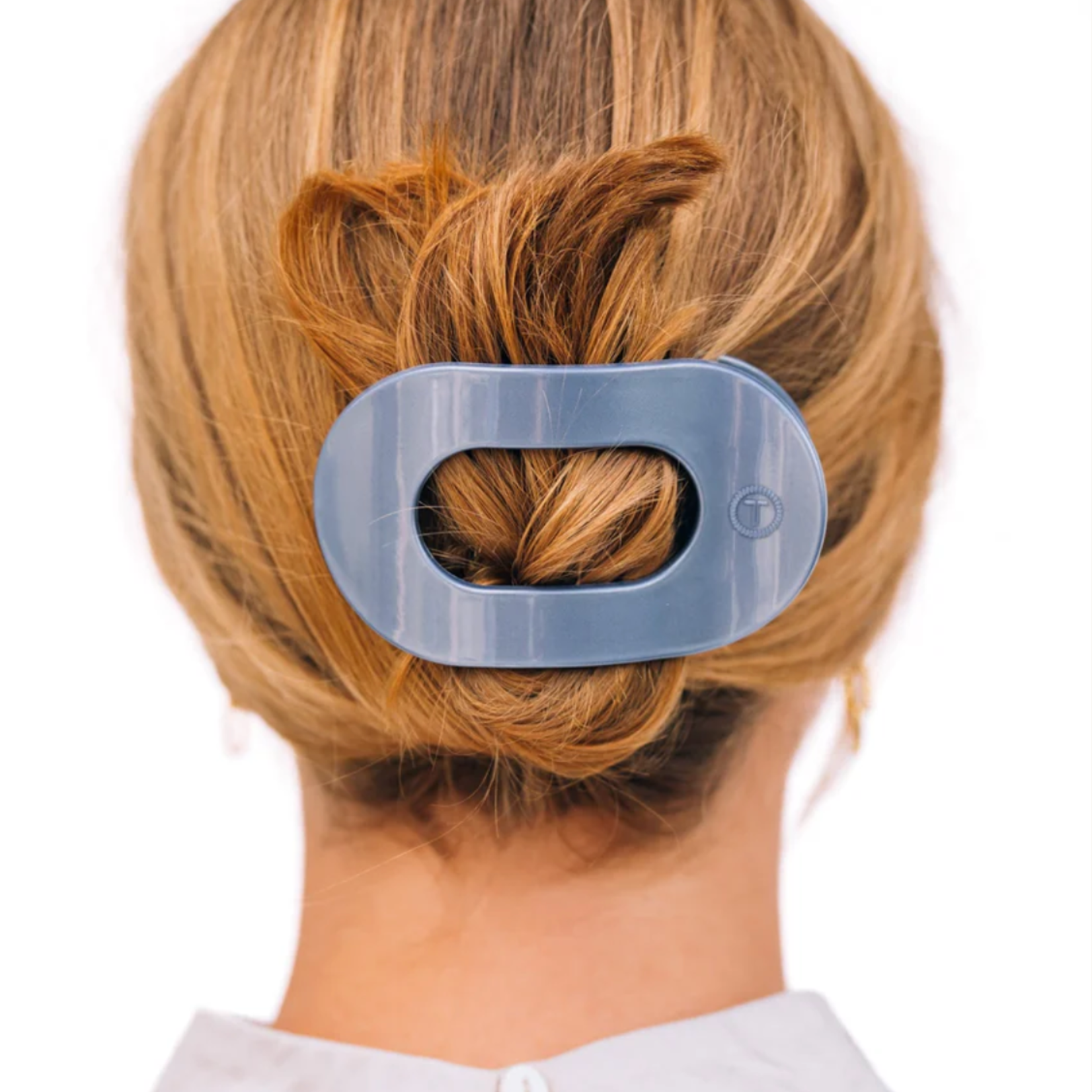 Teleties Medium Round Flat Hair Clip- Hampton Bay