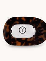 Teleties Medium Flat Round Clip - Tortoise