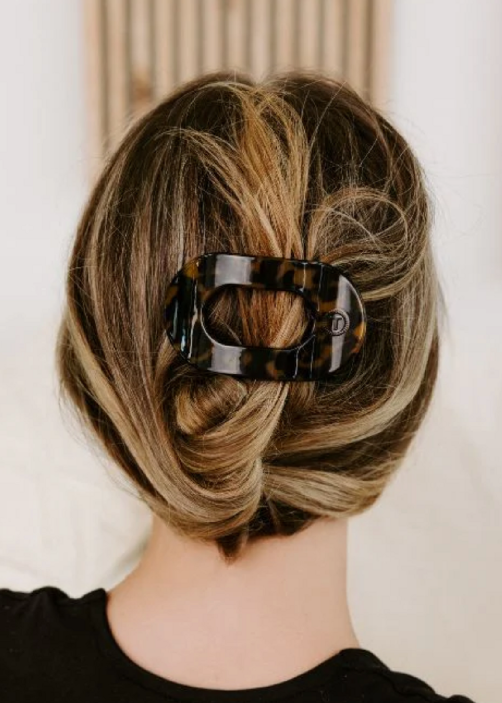 Teleties Small Flat Round Clip - Tortoise