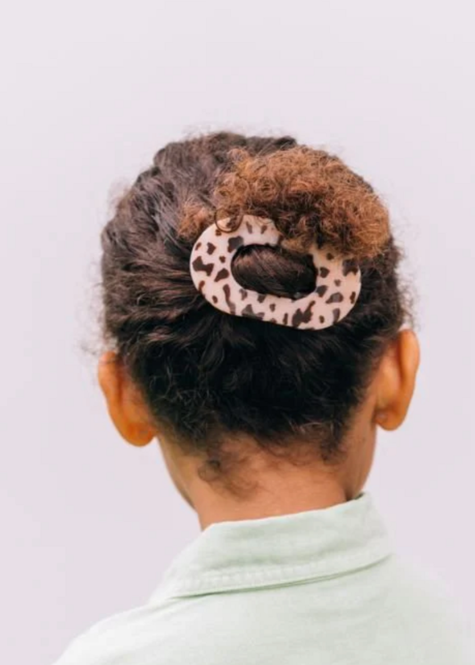 Teleties Small Flat Round Clip - Blonde Tortoise