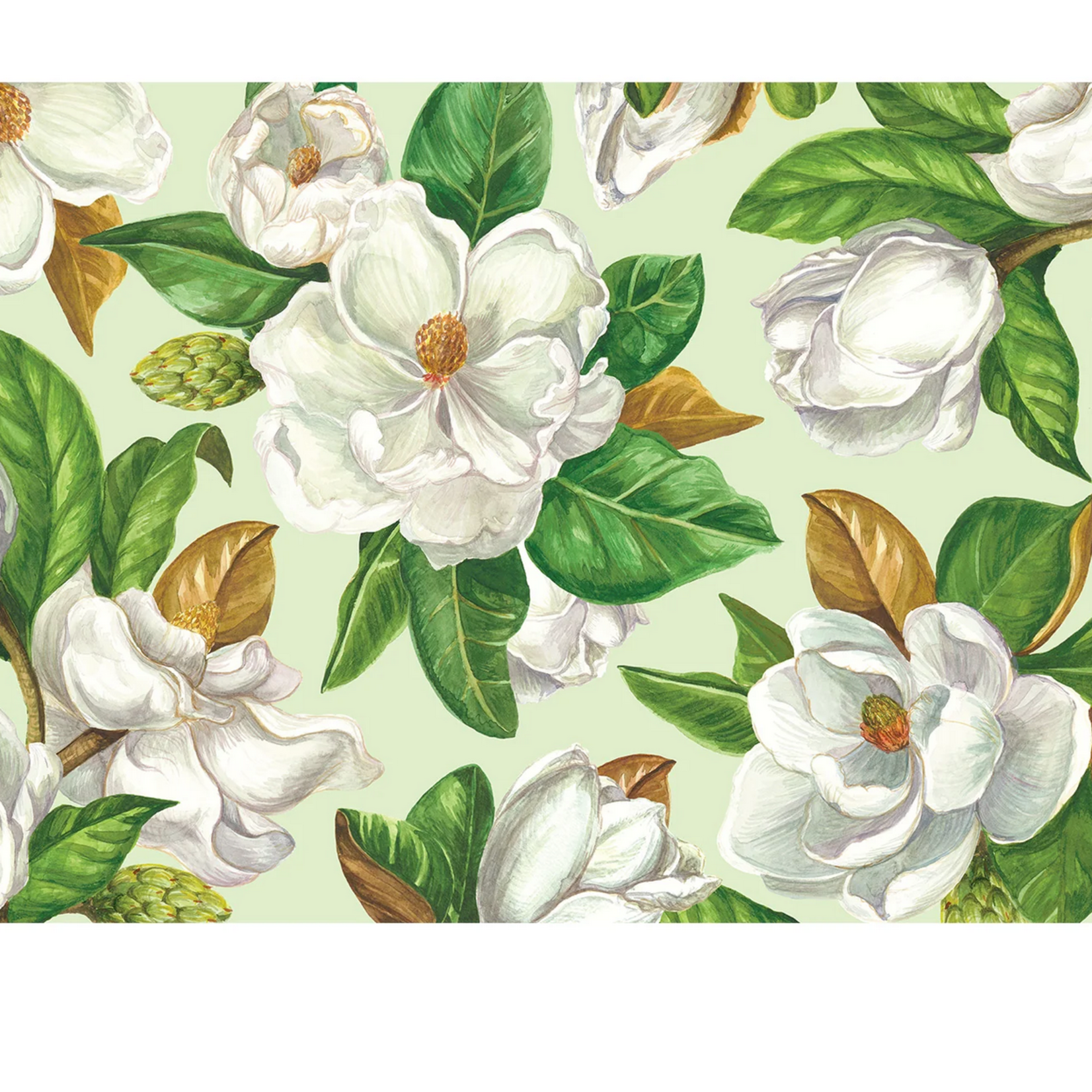 Hester & Cook Mint Magnolia Blooms Placemat