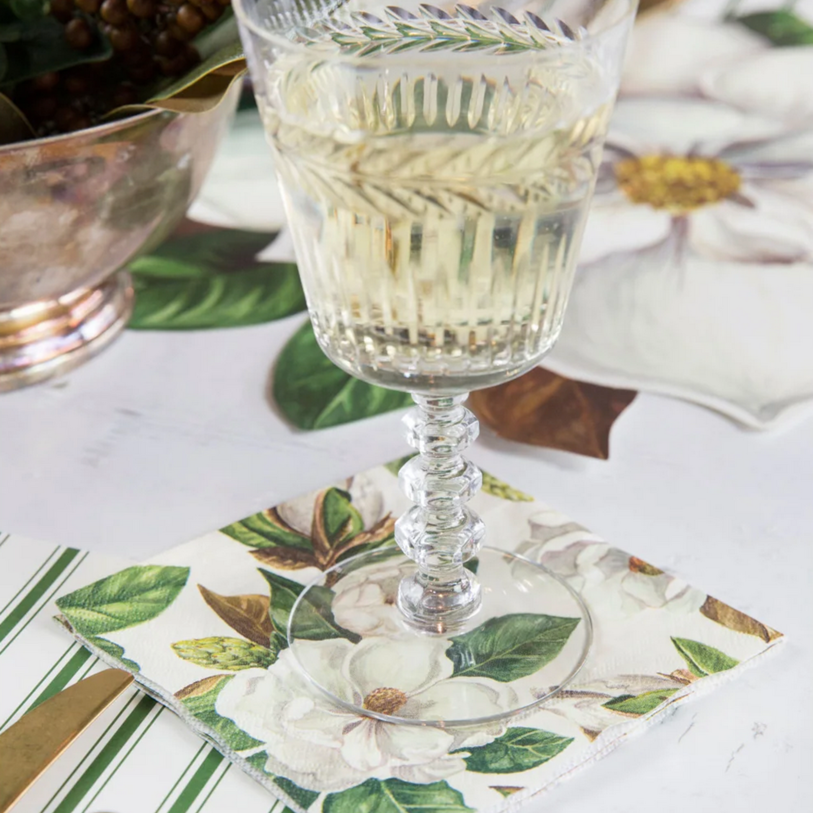 Hester & Cook Magnolia Cocktail Napkin