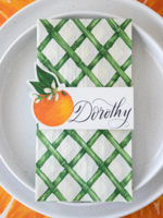 Hester & Cook Green Lattice Guest Napkin