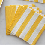 Hester & Cook Marigold Classic Stripe Cocktail Napkin