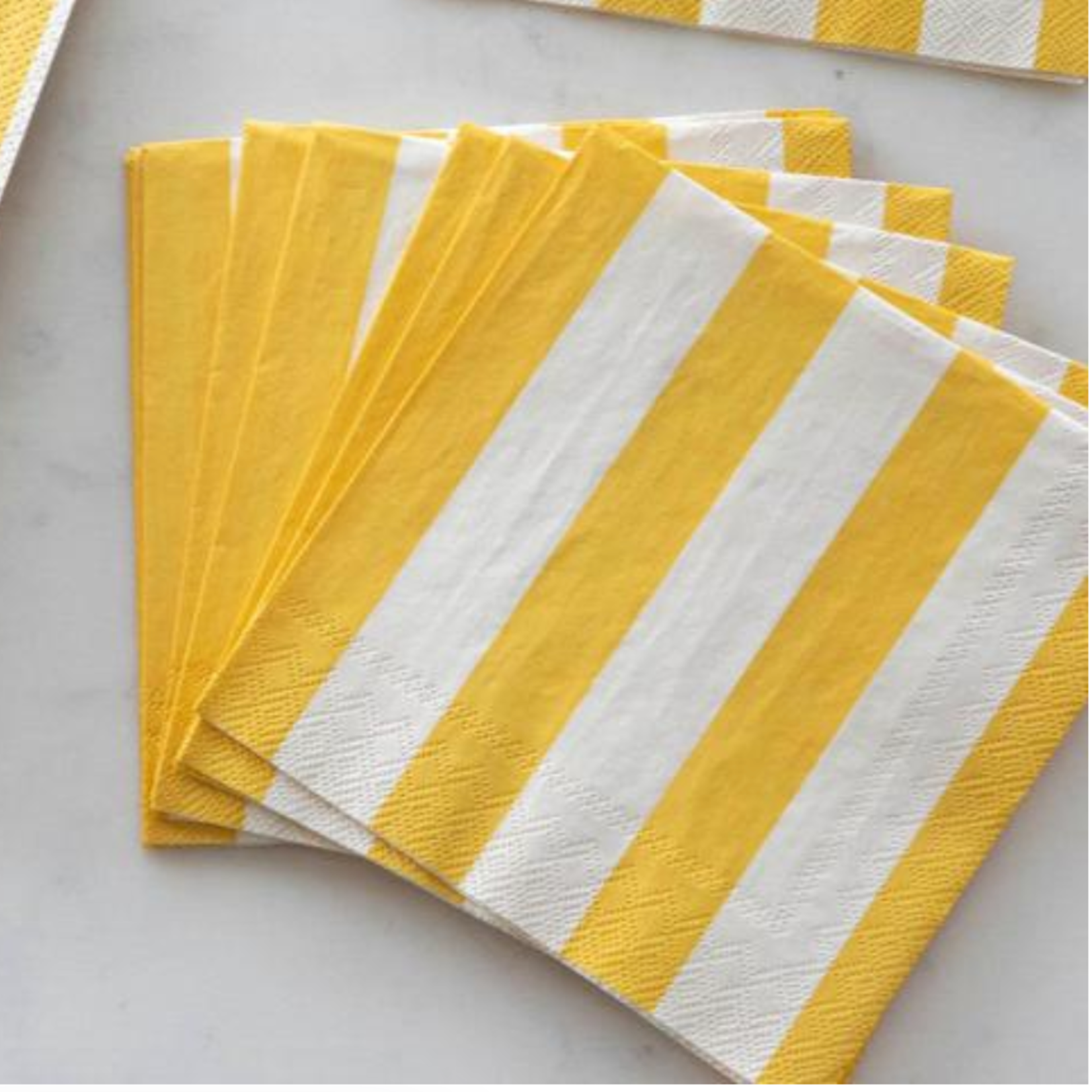 Hester & Cook Marigold Classic Stripe Cocktail Napkin