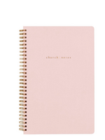 Church Notes Notebook- Blush Pink