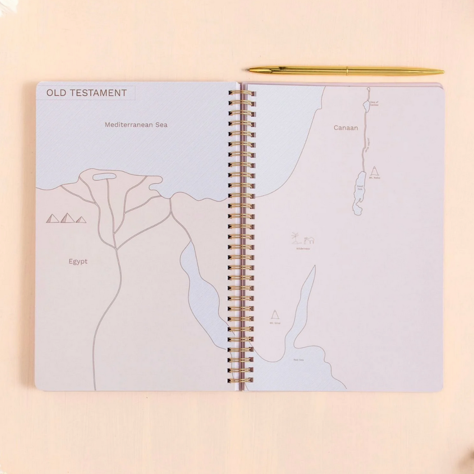 Church Notes Notebook with Maps- Lilac