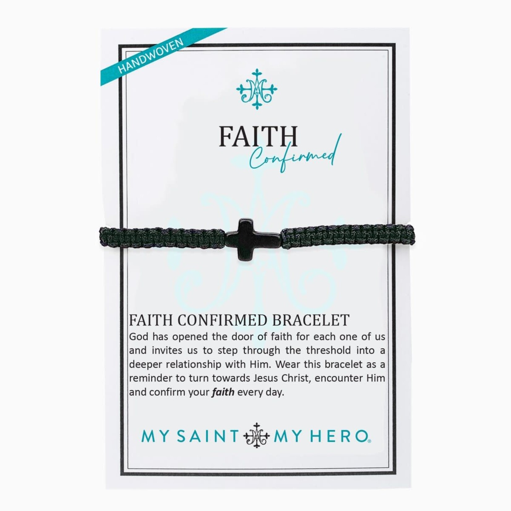My Saint My Hero Faith Confirmed Bracelet Black