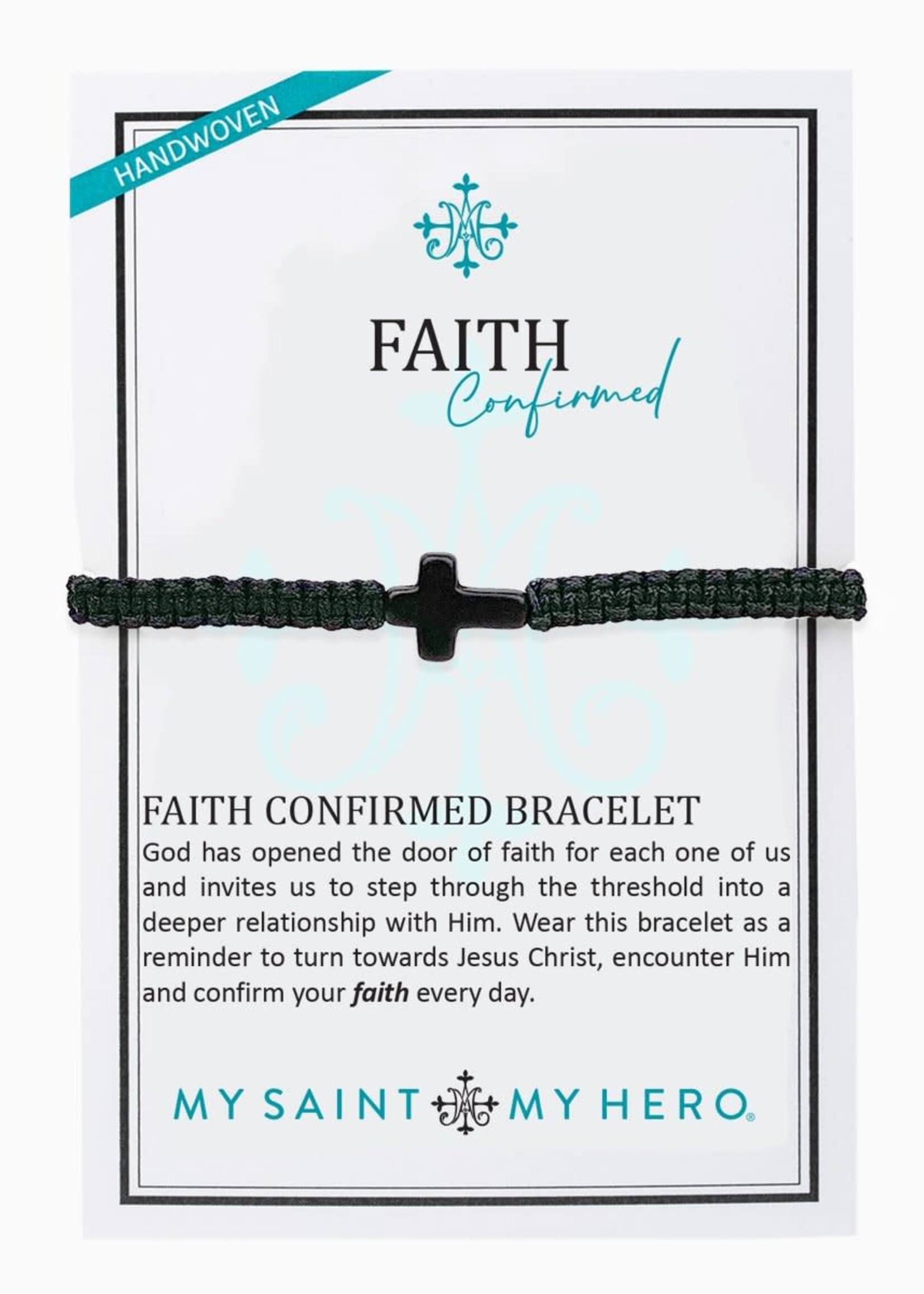 My Saint My Hero Faith Confirmed Bracelet Black