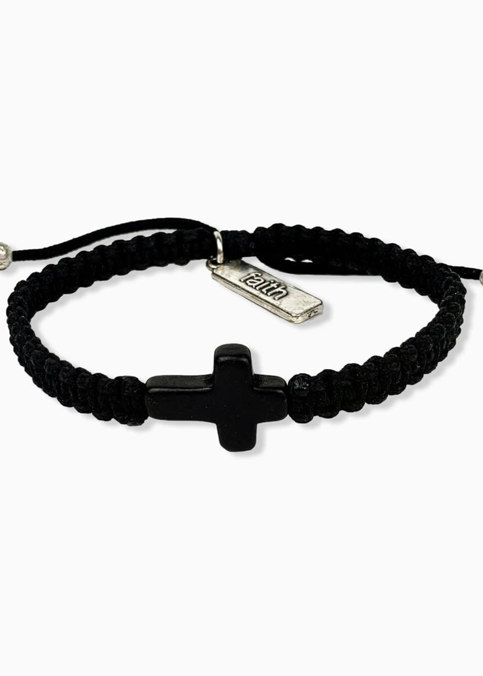 My Saint My Hero Faith Confirmed Bracelet Black