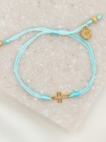 My Saint My Hero Filled by Faith Bracelet Mint/Gold