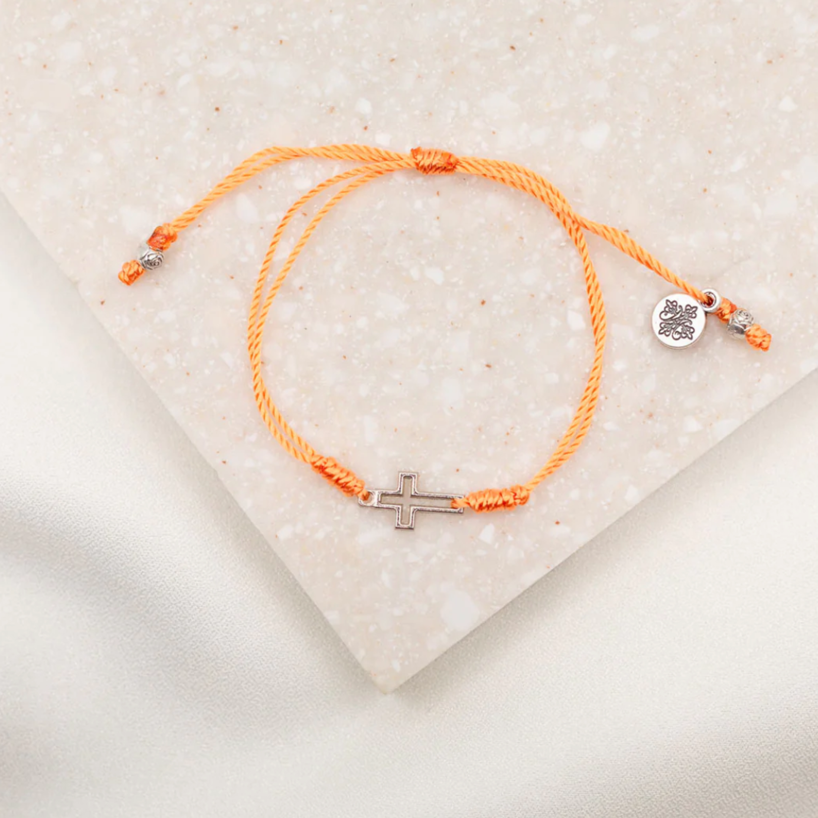 My Saint My Hero Filled by Faith Bracelet Orange/Silver