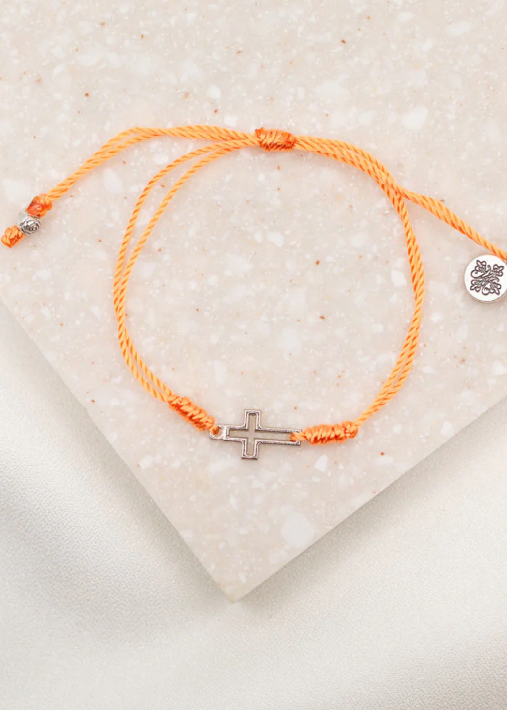 My Saint My Hero Filled by Faith Bracelet Orange/Silver