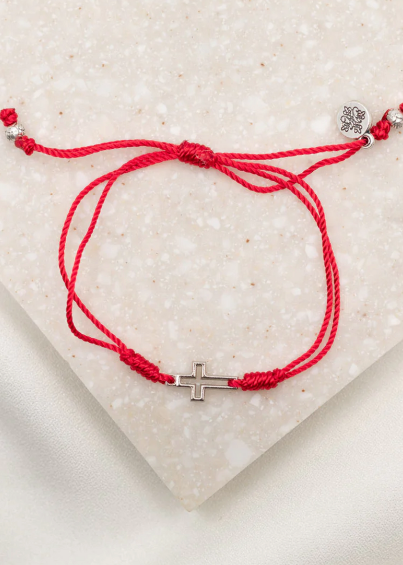 My Saint My Hero Filled by Faith Bracelet Red/Silver