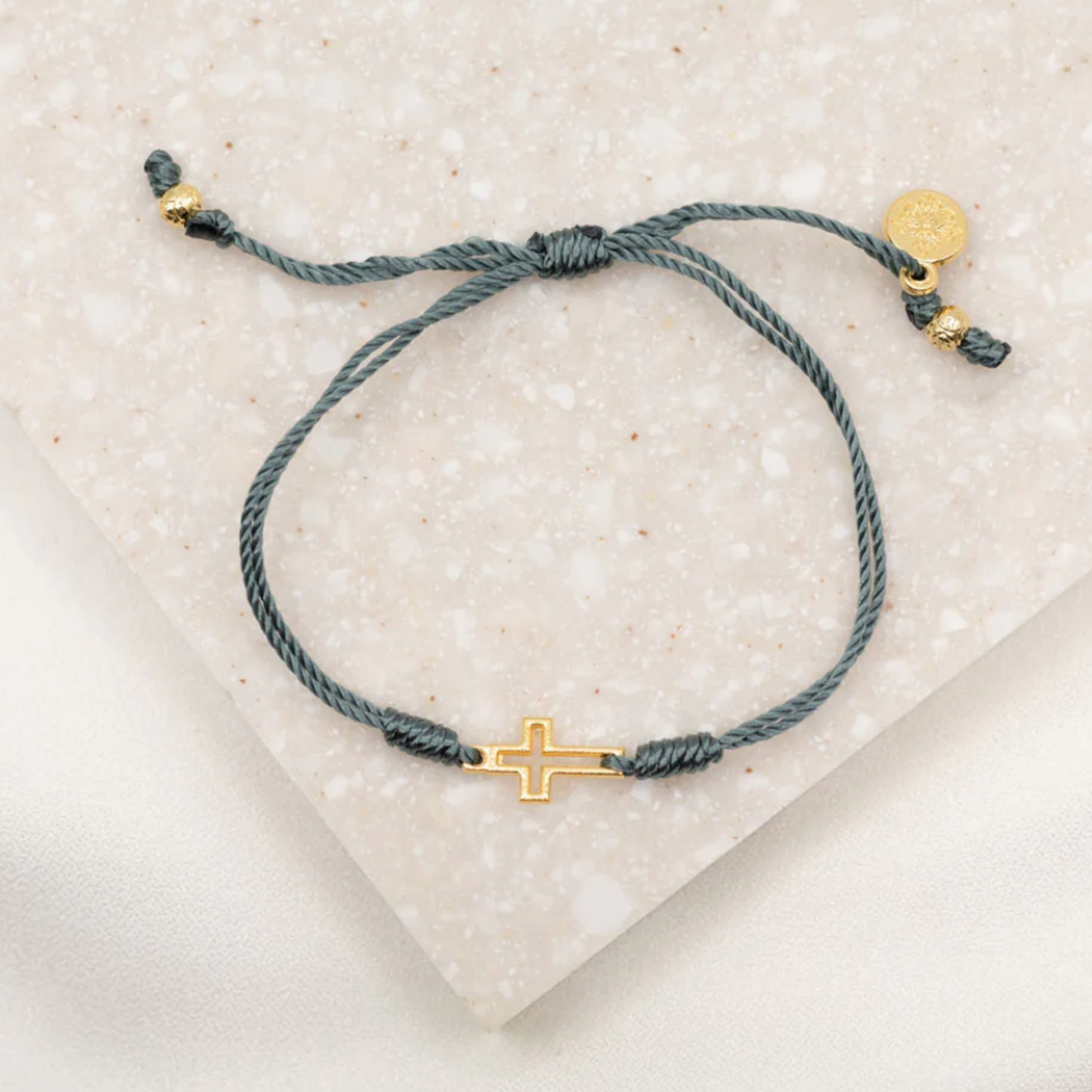 My Saint My Hero Filled by Faith Bracelet Slate/Gold