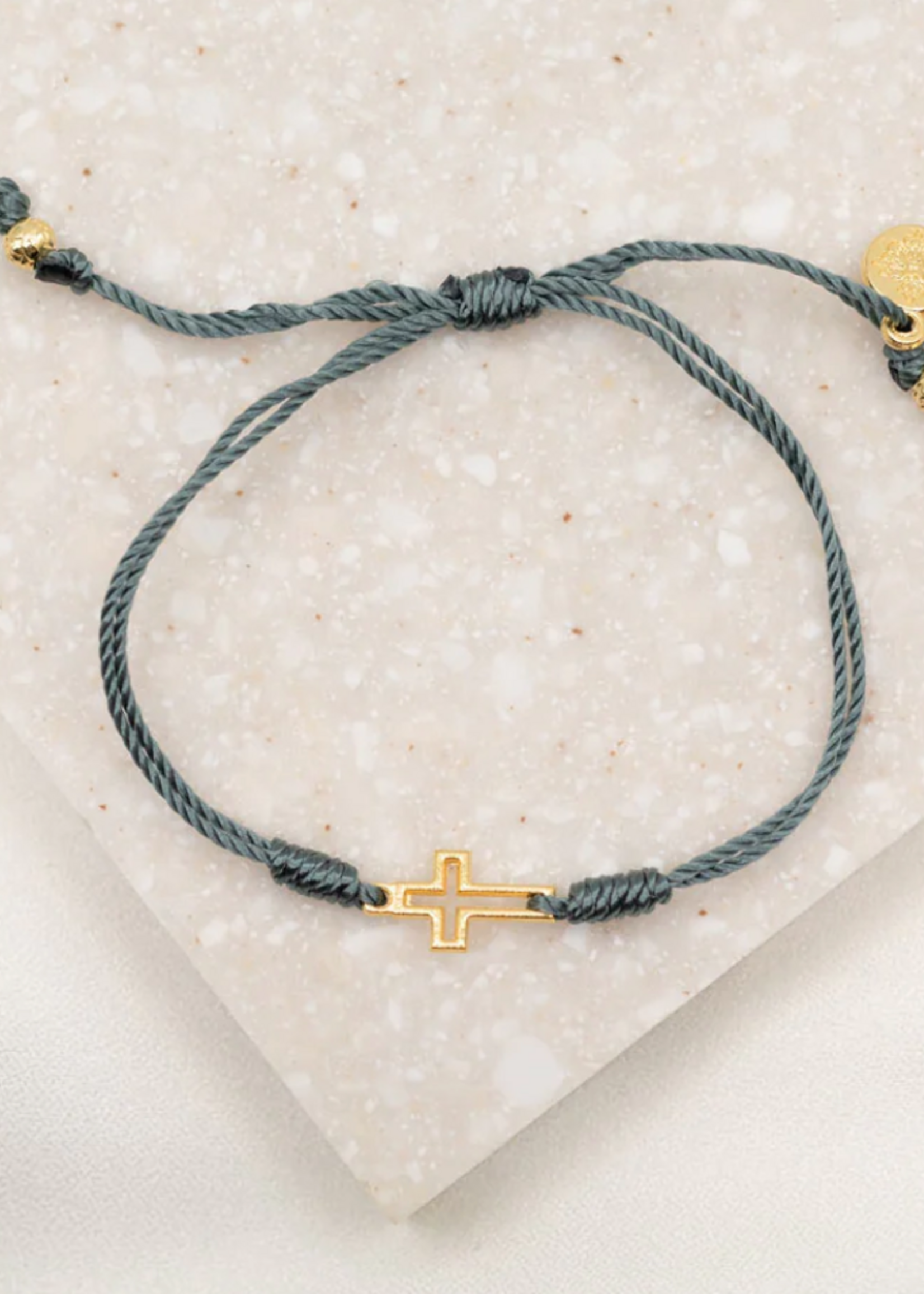 My Saint My Hero Filled by Faith Bracelet Slate/Gold