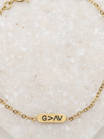 My Saint My Hero God is Greater ID Bracelet - Gold