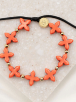 My Saint My Hero Grounded in Faith Bracelet- Orange/Gold