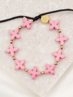 My Saint My Hero Grounded in Faith Bracelet- Pink/Gold