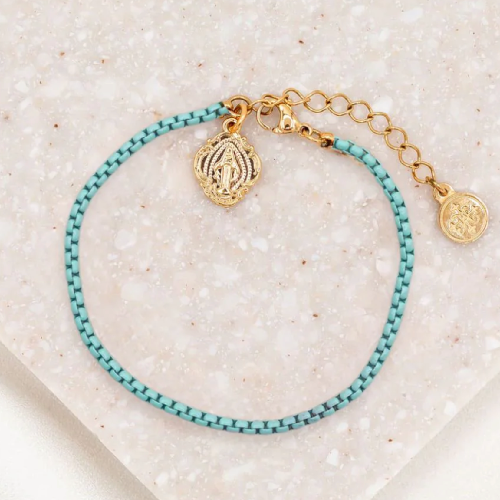 My Saint My Hero Miraculous- Marian Consecration Bracelet Turquoise