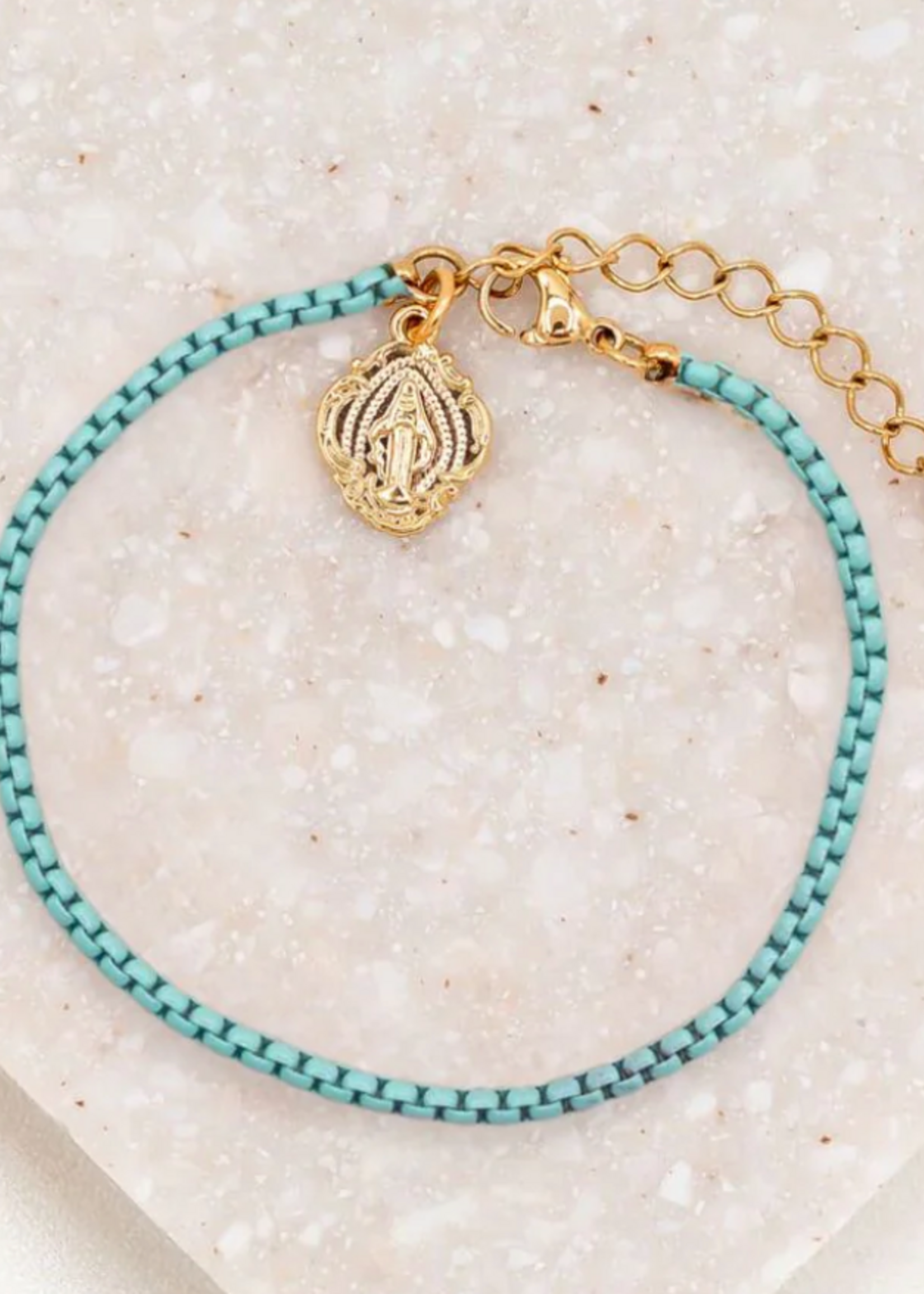 My Saint My Hero Miraculous- Marian Consecration Bracelet Turquoise