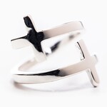 My Saint My Hero Pillar of Faith Cross Ring - Silver