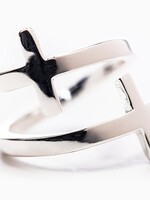 My Saint My Hero Pillar of Faith Cross Ring - Silver