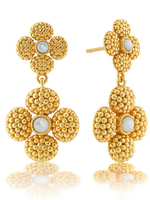 Capucine De Wulf Berry Clover Convertible Duo Earrings- MOP