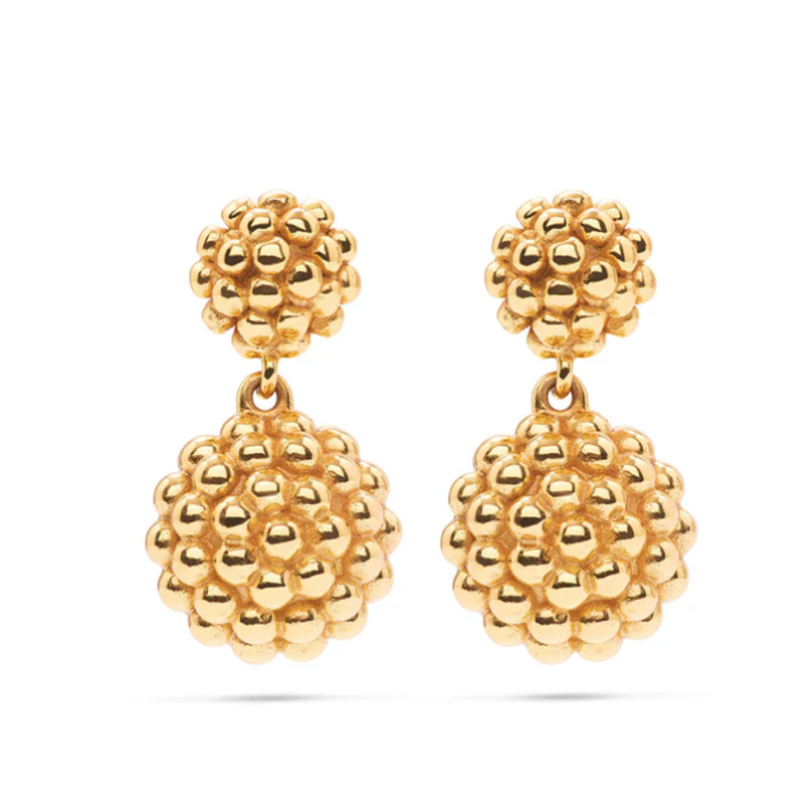 Capucine De Wulf Berry Double Drop Earrings- Gold