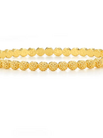 Capucine De Wulf Berry Eternity Petite Hingled Bangle, S/M- Gold