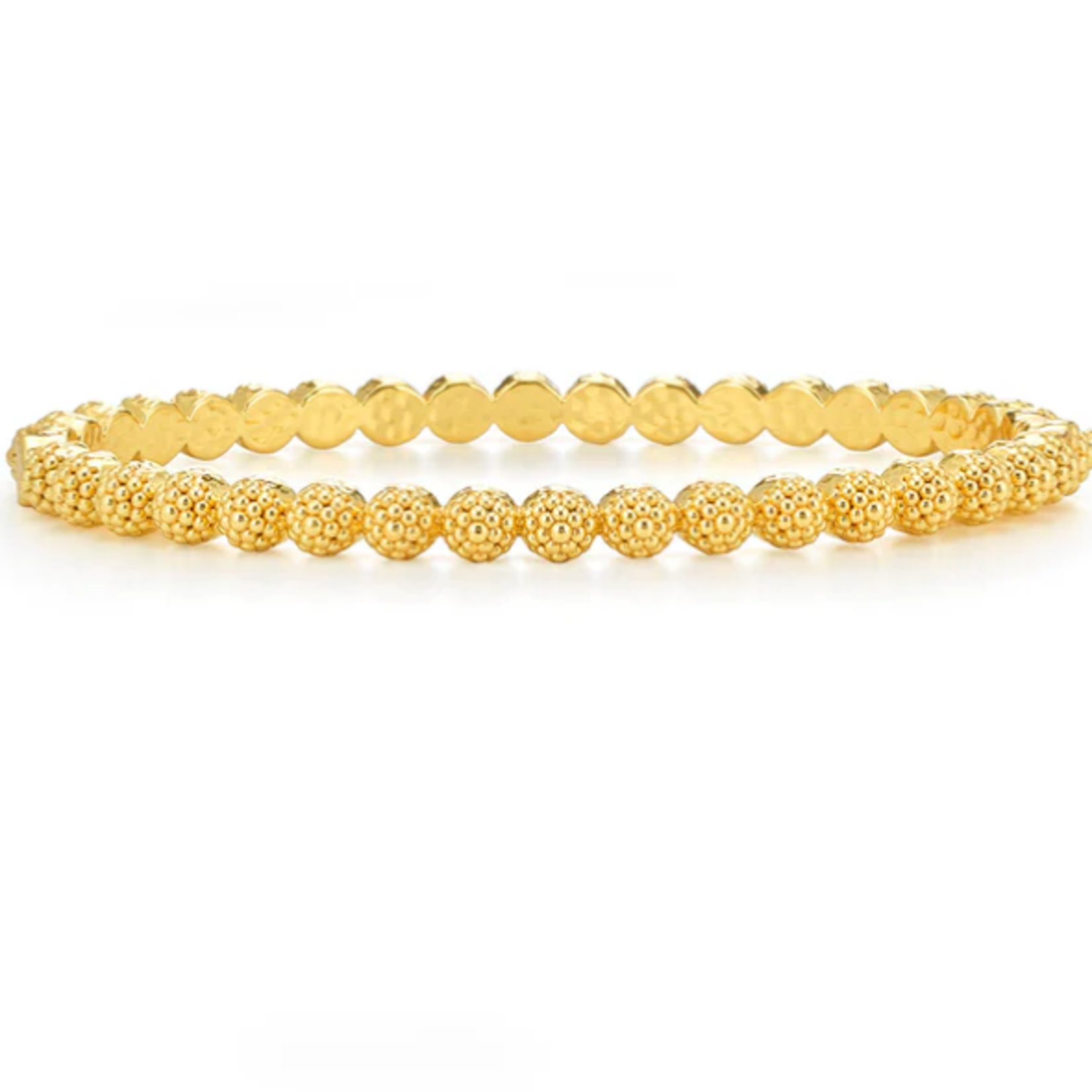 Capucine De Wulf Berry Eternity Petite Hingled Bangle, S/M- Gold