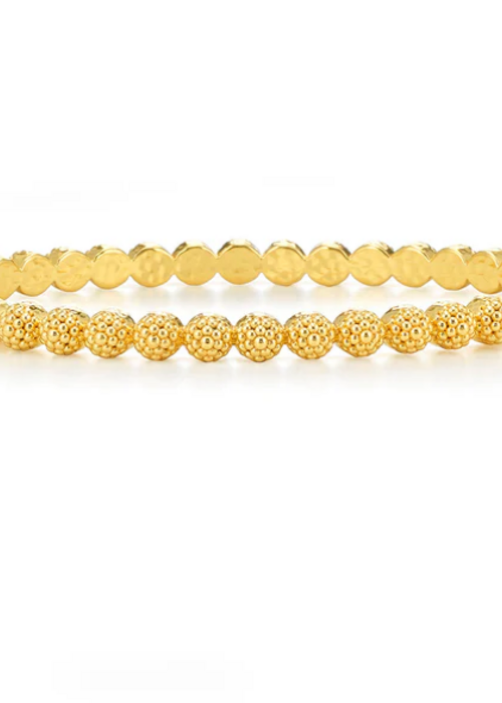 Capucine De Wulf Berry Eternity Petite Hingled Bangle, S/M- Gold