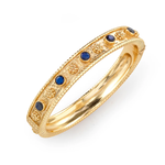 Capucine De Wulf Berry Gem Classic Hinged Bangle- Blue Labradorite
