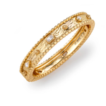 Capucine De Wulf Berry Gem Hinged Bangle- Clear Cubic Zirconia