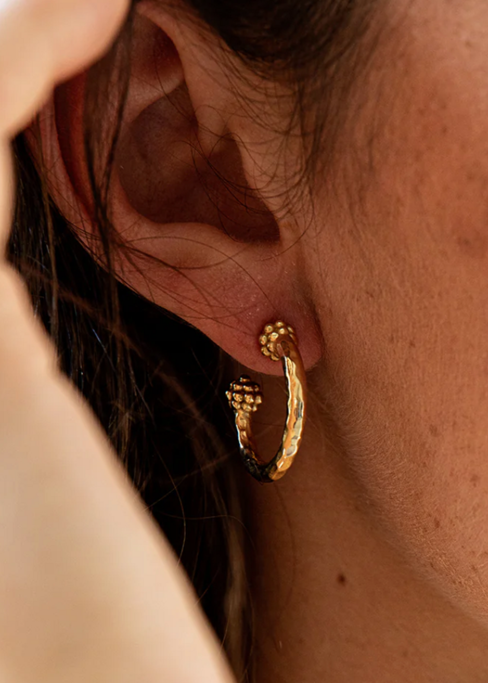 Capucine De Wulf Berry Slice Small Hoop Earrings- Gold