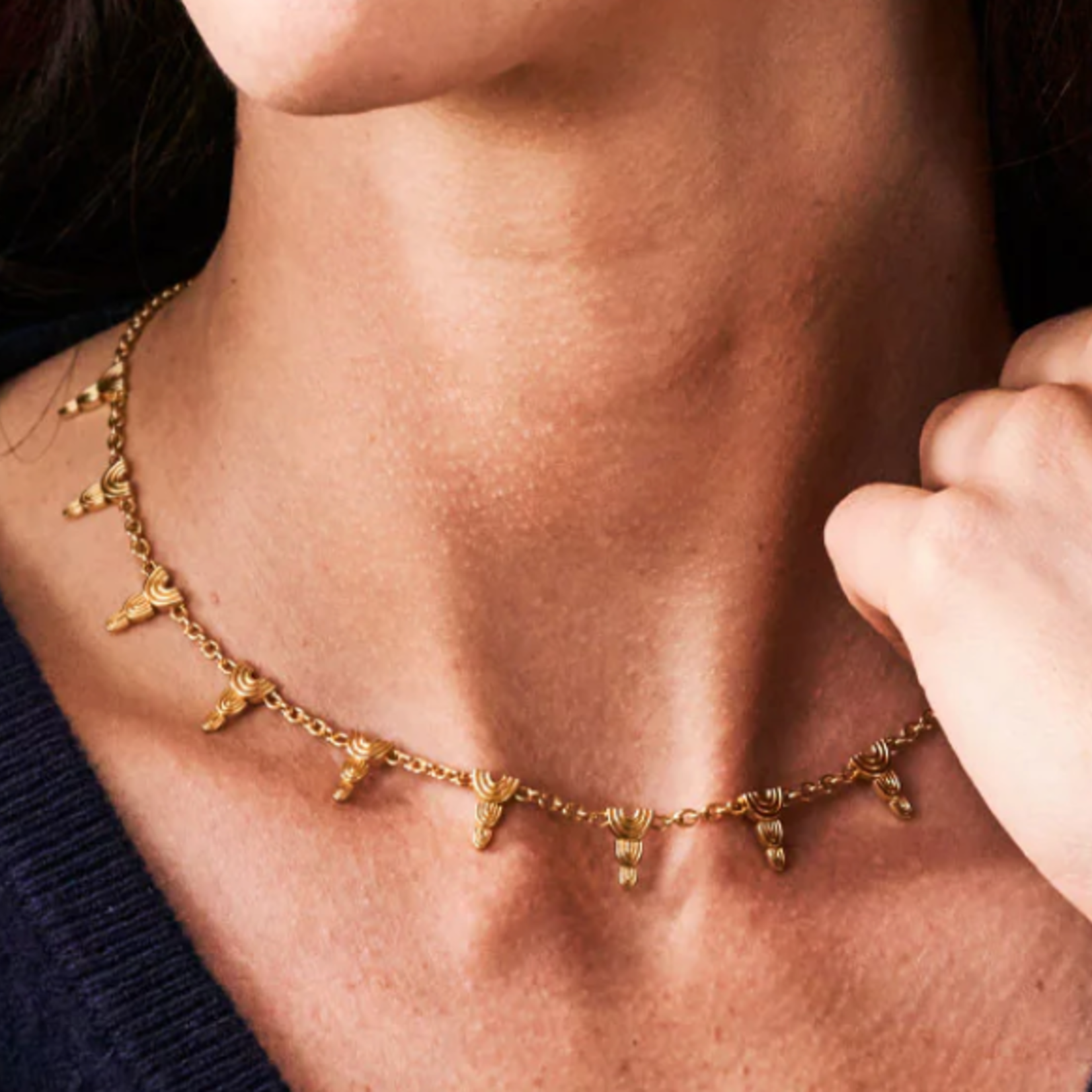 Capucine De Wulf Cleopatra Ra Necklace, 16"+2- Gold