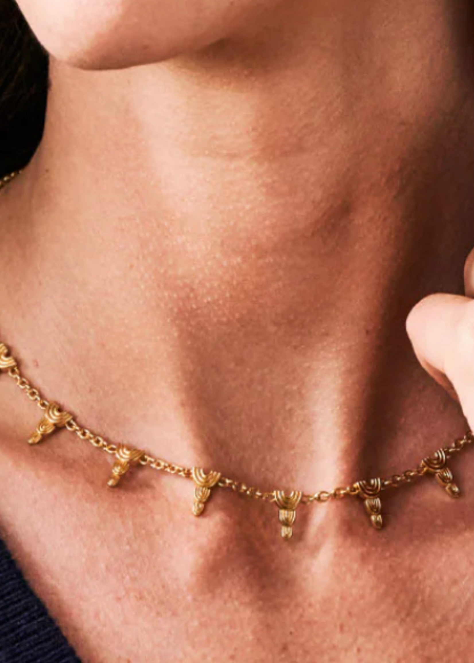 Capucine De Wulf Cleopatra Ra Necklace, 16"+2- Gold