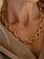 Capucine De Wulf Cleopatra Regal Link Necklace, 16"+2- Gold