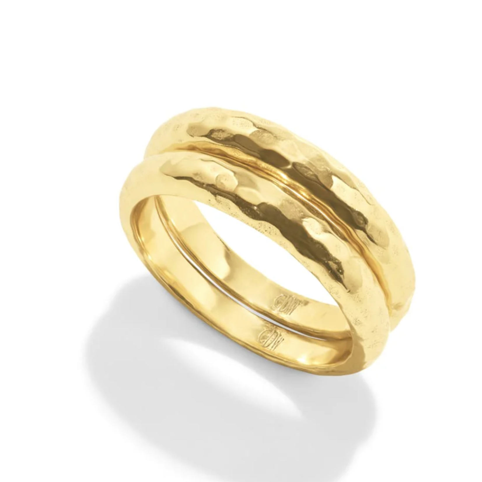 Capucine De Wulf Cleopatra Slice Stacking Ring Set, Size 7- Gold