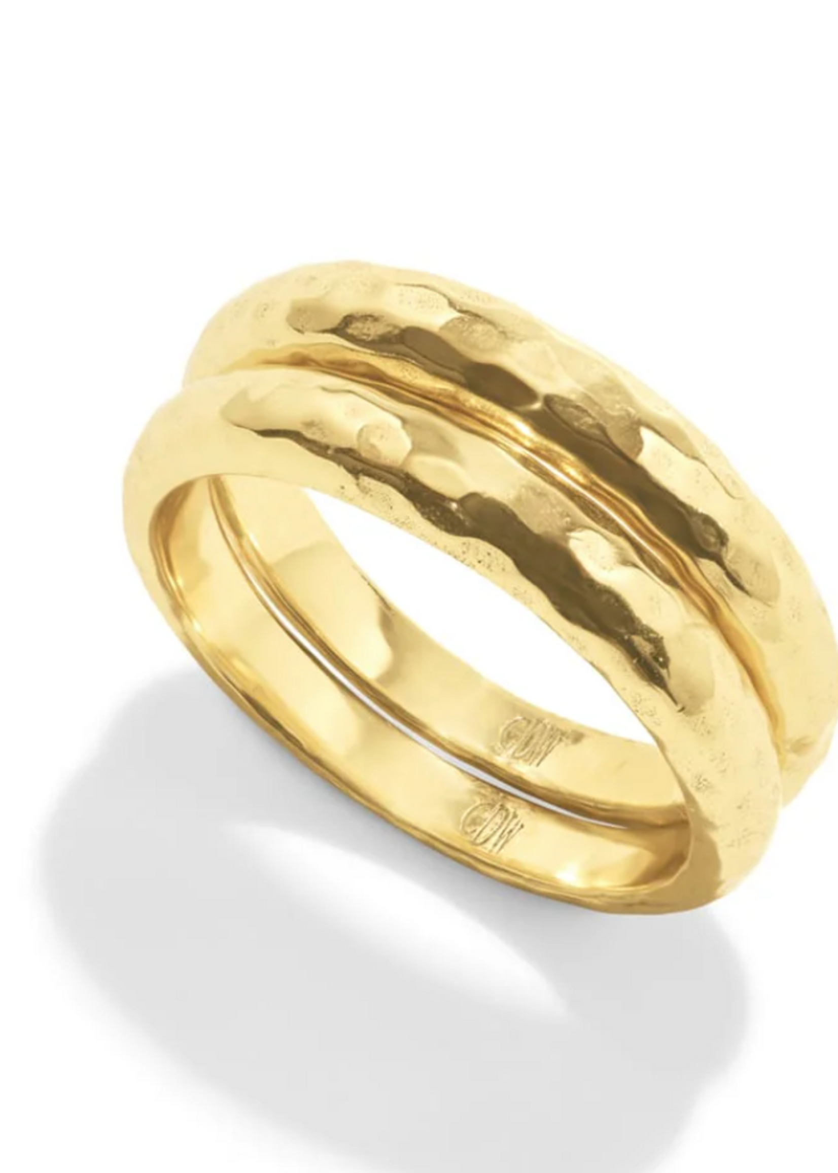 Capucine De Wulf Cleopatra Slice Stacking Ring Set, Size 7- Gold