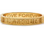 Capucine De Wulf L'Amour Toujour Hinged Bangle- Gold