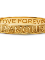Capucine De Wulf L'Amour Toujour Hinged Bangle- Gold