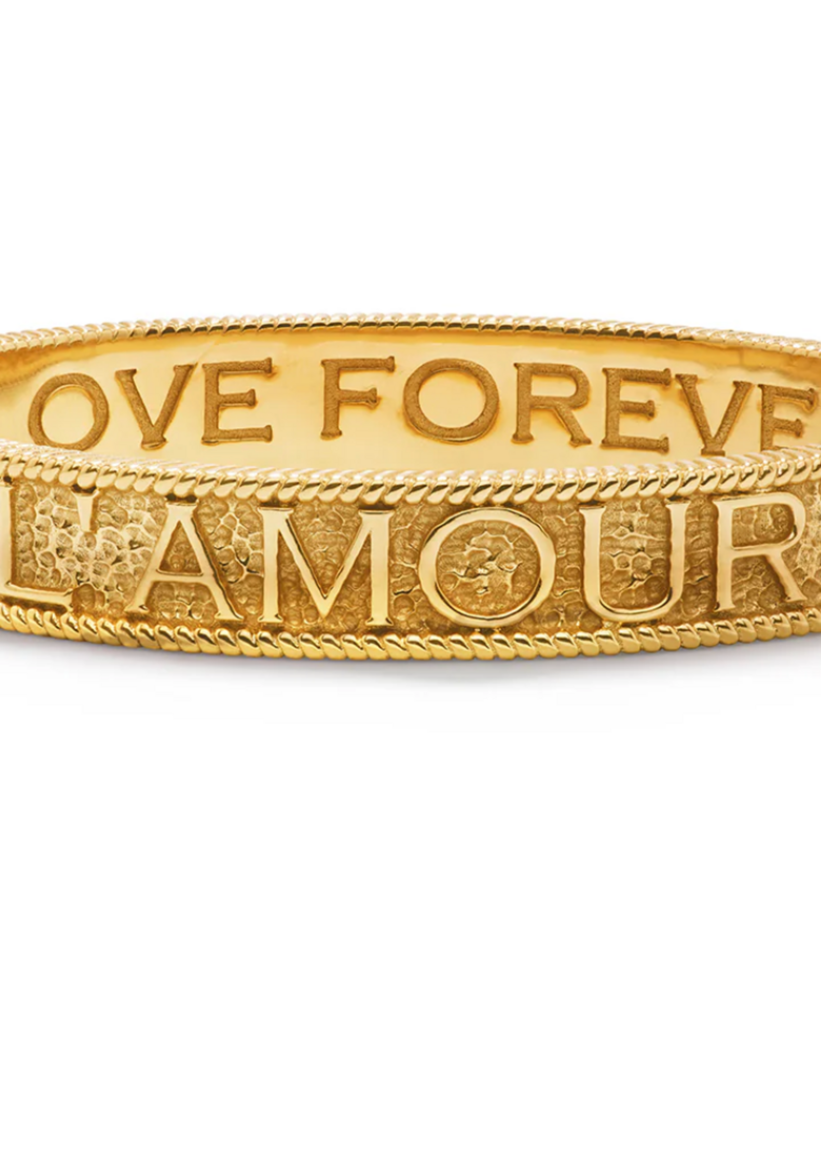 Capucine De Wulf L'Amour Toujour Hinged Bangle- Gold