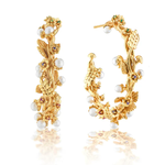 Capucine De Wulf Meadow Grande Hoop Earrings- Pearl