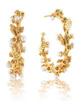 Capucine De Wulf Meadow Grande Hoop Earrings- Pearl
