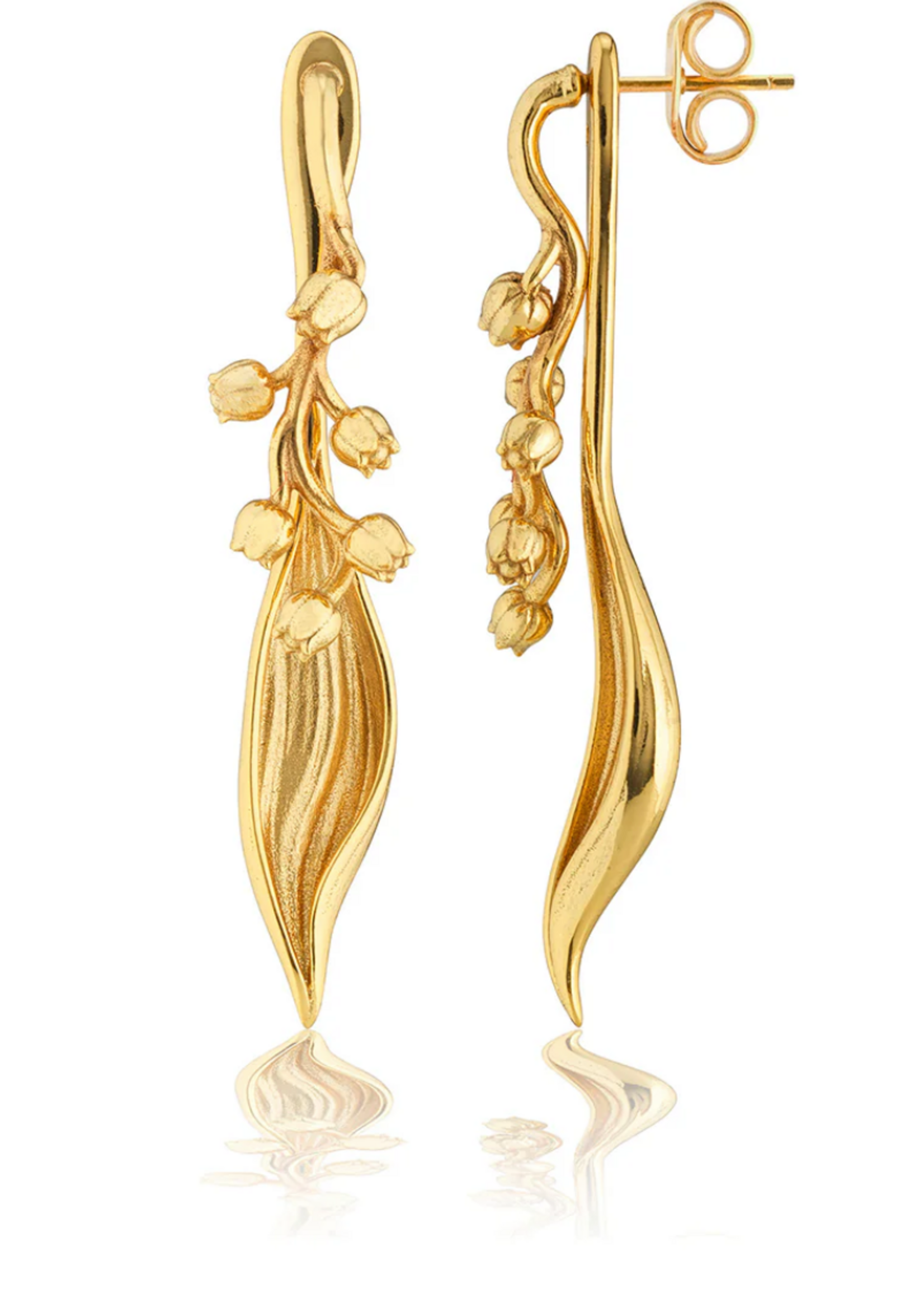 Capucine De Wulf Meadow Lily of the Valley Convertible Earrings- Gold