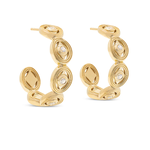 Capucine De Wulf Monique Hoop Earrings- Clear Cubic Zirconia
